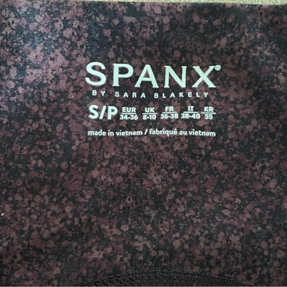 Spanx Booty Boost 7/8 leggings. NWT Speckled Plum. Size S/P - Picture 7 of 7